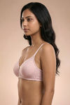 Zivame Padded Non Wired 3/4th Coverage Tshirt Bra - Pink Dogwood — thumbnail 4
